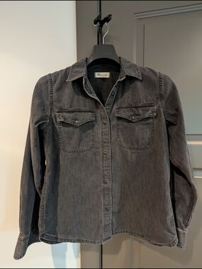 Madewell Black Faded Denim Shirt